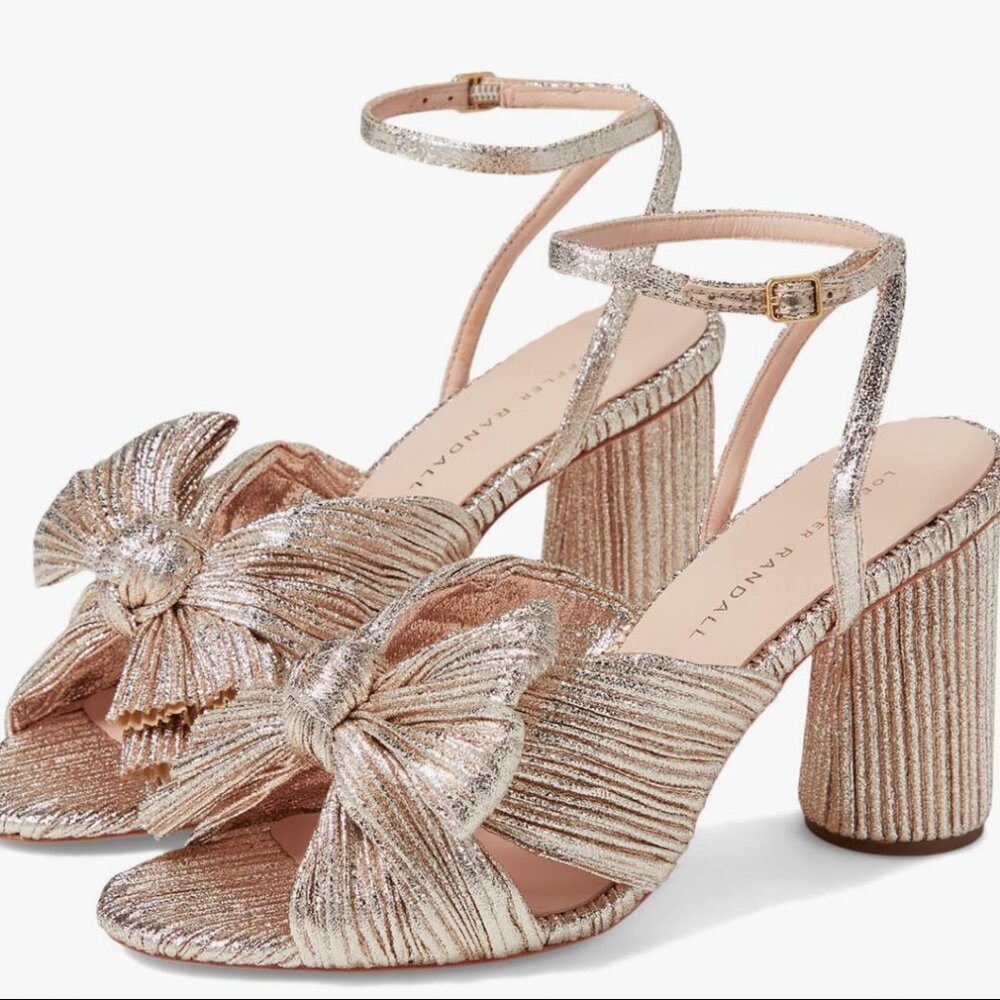 Loeffler Randall Camellia Champagne Heeled Sandals